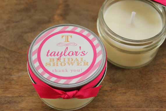 50 Best Bridal Shower Favors: soy candle favors (by lulu sugar)